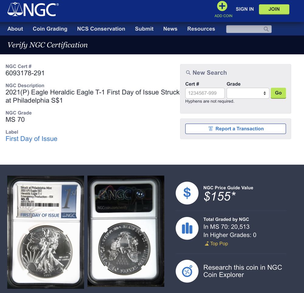 A - American Silver Eagle 2021 - 000  coin collectible - Main Image 4