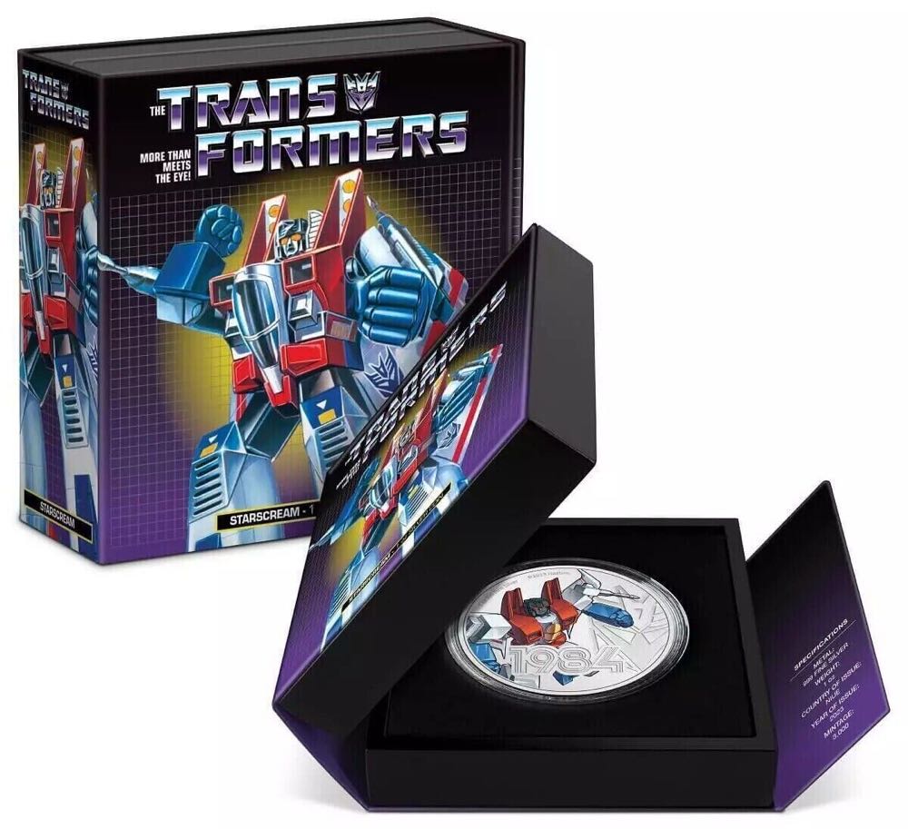 TRANSFORMERS 1984 (5.) Niue 2023 $2 TRANSFORMERS 1984 “Starscream”  coin collectible - Main Image 2