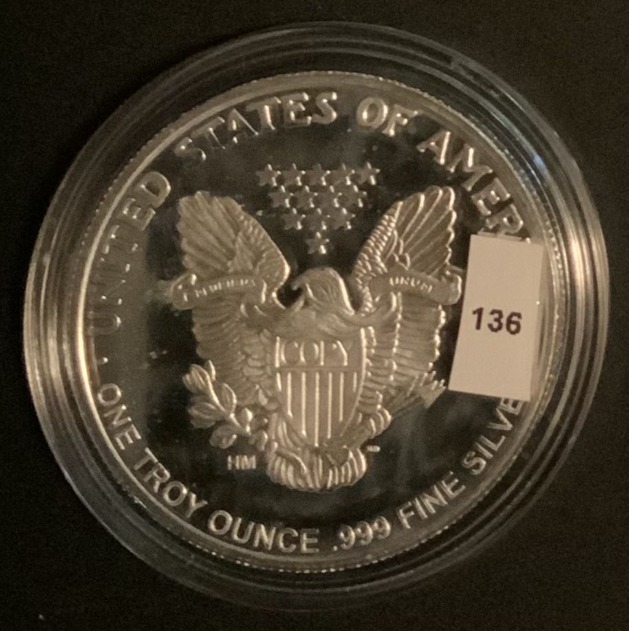 Walking Liberty  Round HM -#136  coin collectible - Main Image 3