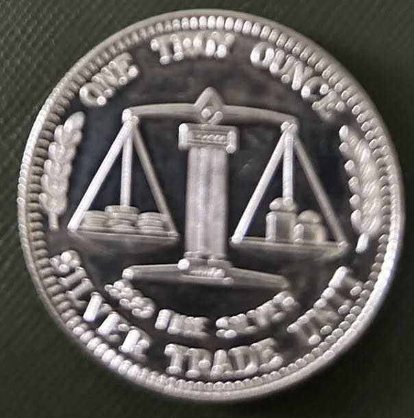 Morgan Dollar Design Round, #135  coin collectible - Main Image 2