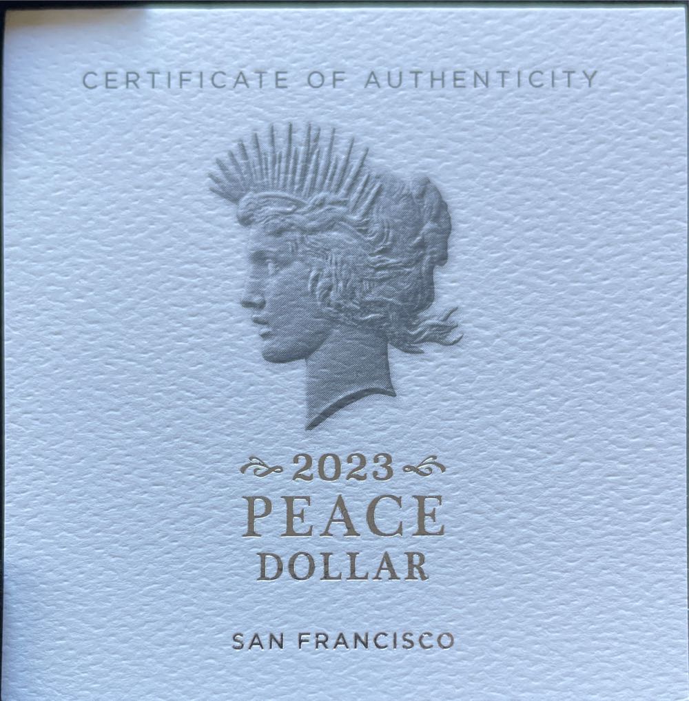 Peace Silver Dollar S 2023  coin collectible - Main Image 3