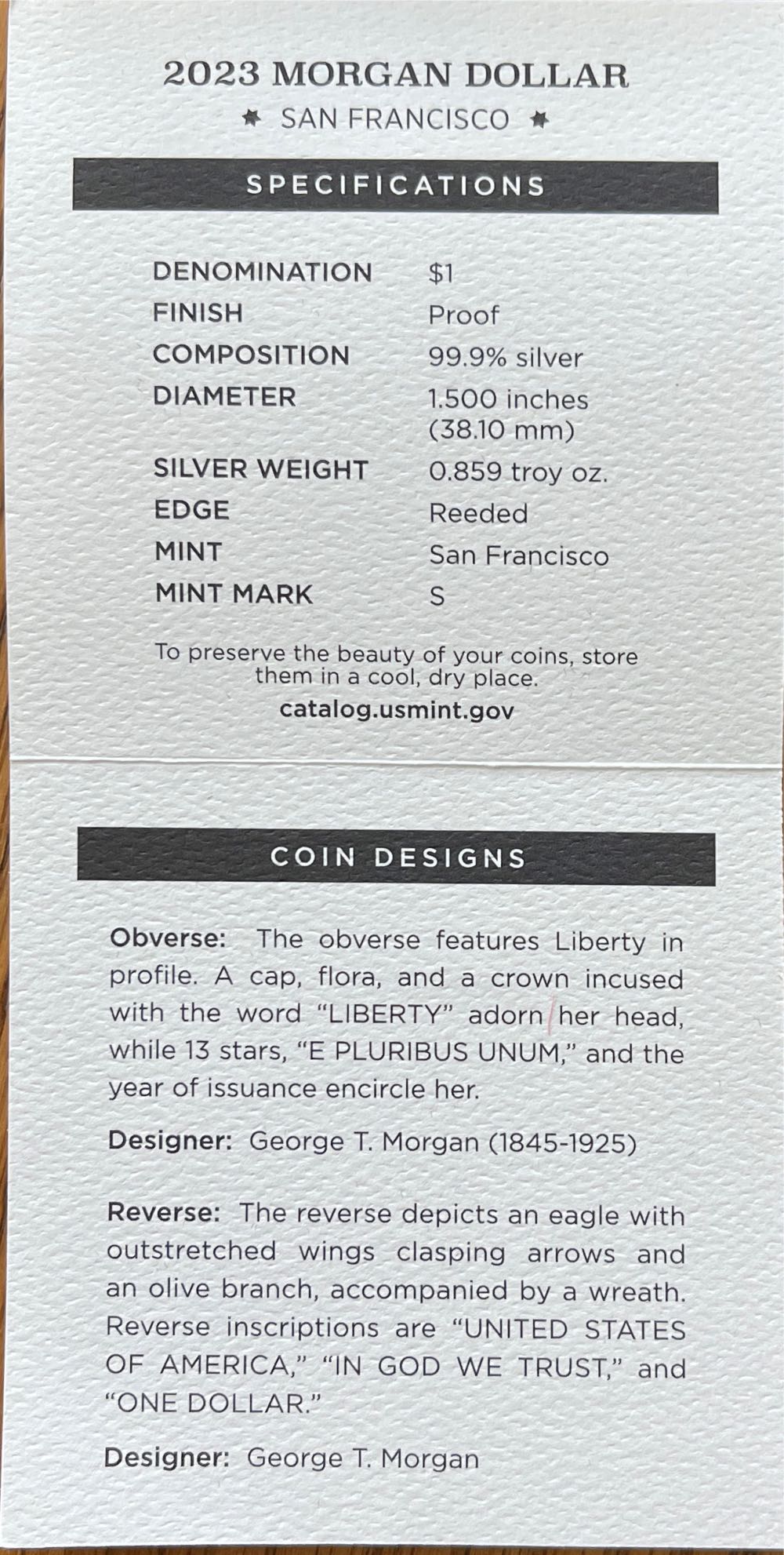 Morgan 2023-S US Mint  Silver Dollar PROOF 23XF  coin collectible [Barcode 704786450775] - Main Image 4