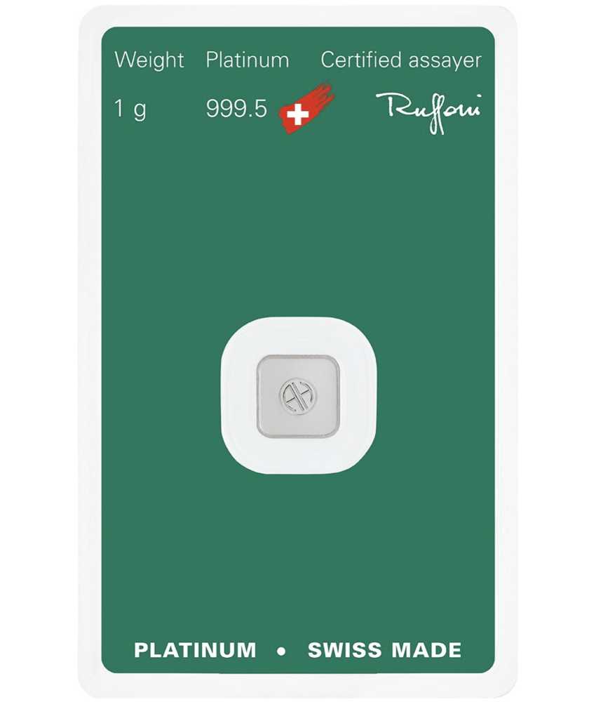 Argor Heraeus 1 Gram Platinum Bar  coin collectible - Main Image 2