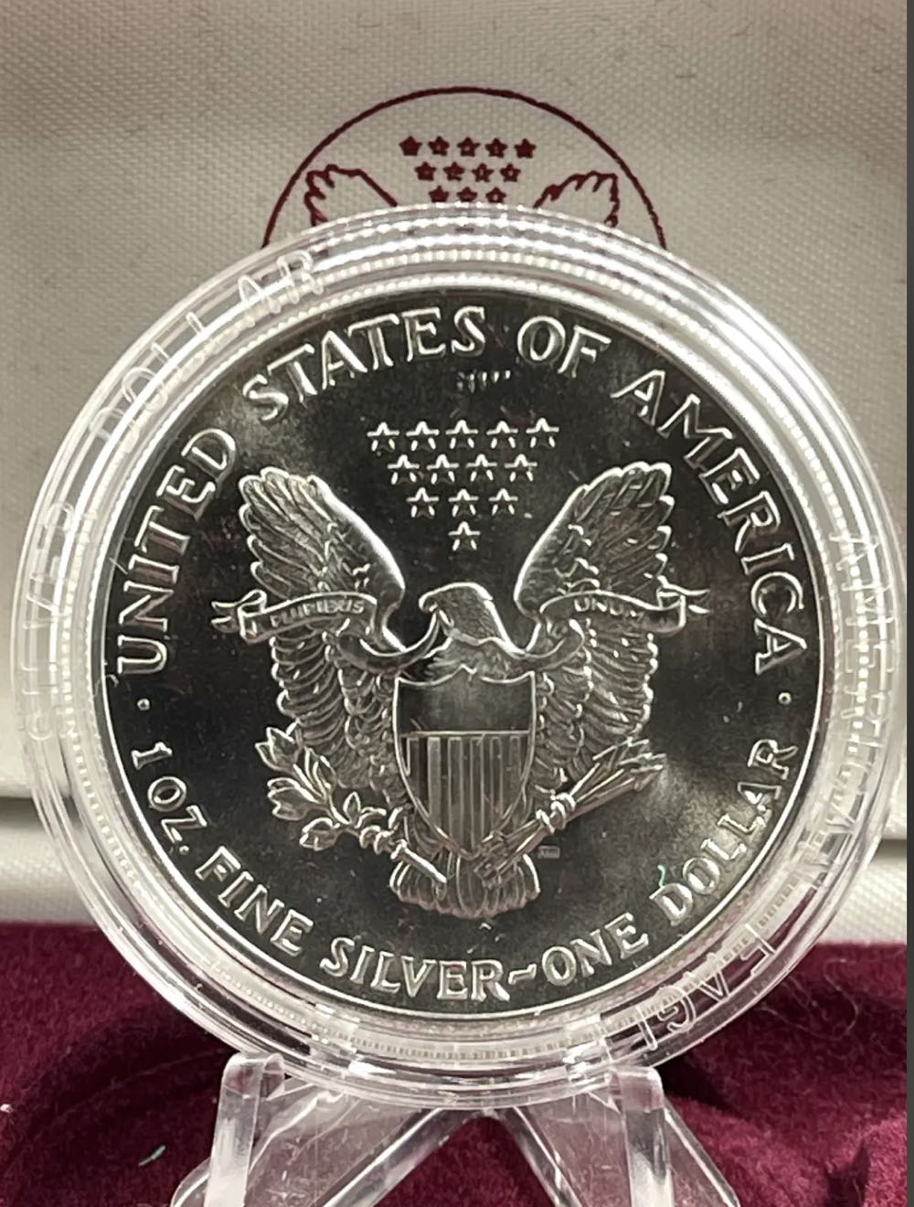 American Silver Eagle 1990 (in Box, Without COA) - #140  coin collectible - Main Image 2