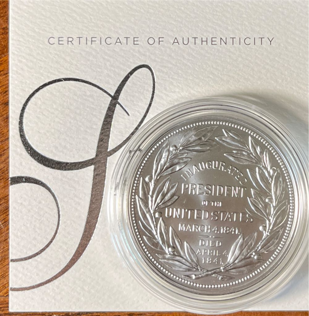 S823 Presidential Silver Medal Benjamin Harrison  coin collectible [Barcode 704786160179] - Main Image 2