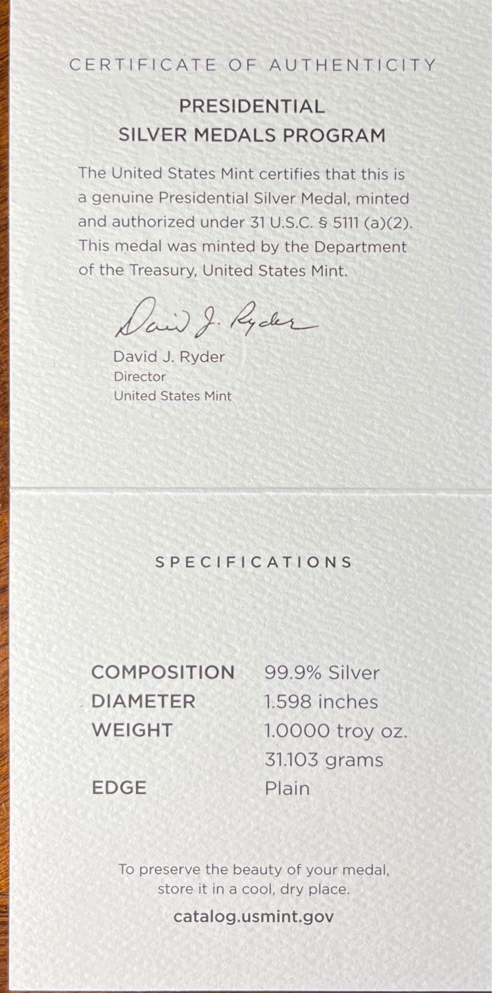 S823 Presidential Silver Medal Benjamin Harrison  coin collectible [Barcode 704786160179] - Main Image 4