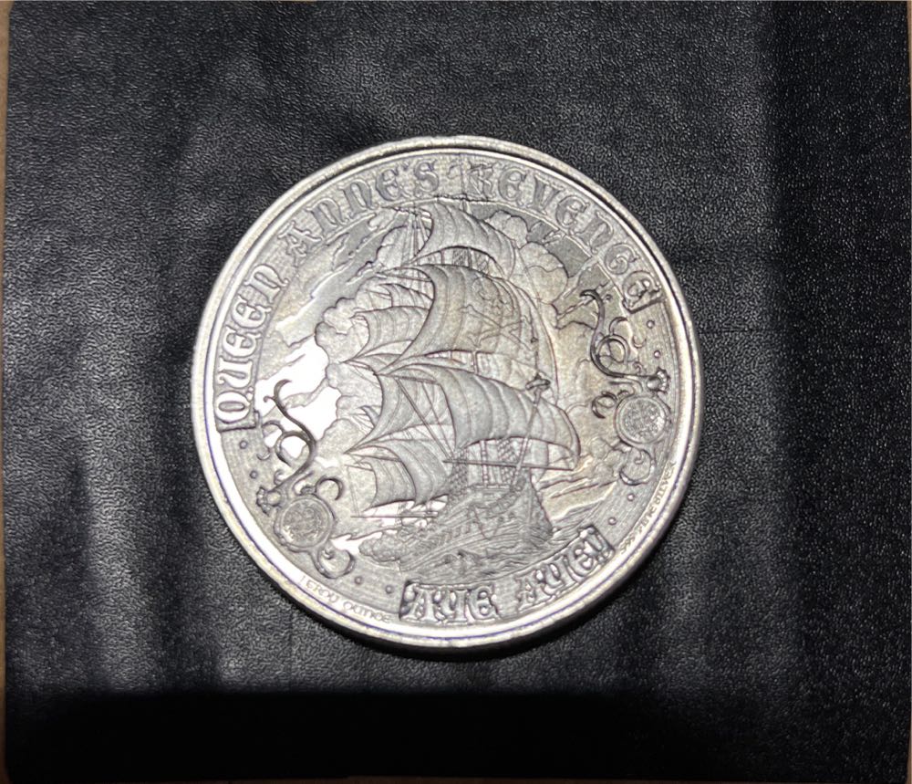 Blackbeard Silver Round  coin collectible - Main Image 2