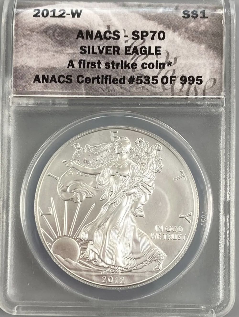 American Silver Eagle 2012 - #154  coin collectible - Main Image 3