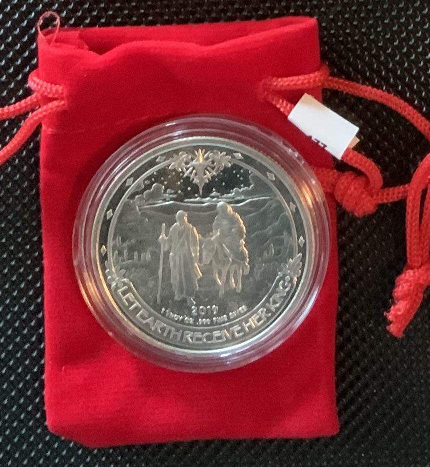 xxxxNativity Christmas – 1 oz Silver w/Xmas Gift Pouch , 1 of 7 - #173A  coin collectible - Main Image 4