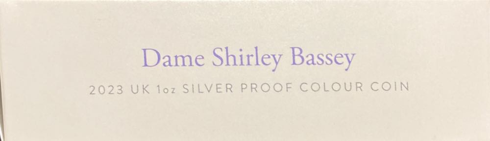 Royal Mint Dame Shirley Bassey 1oz Silver Proof Colour £2 Coin Uk  coin collectible [Barcode 5026177595410] - Main Image 3
