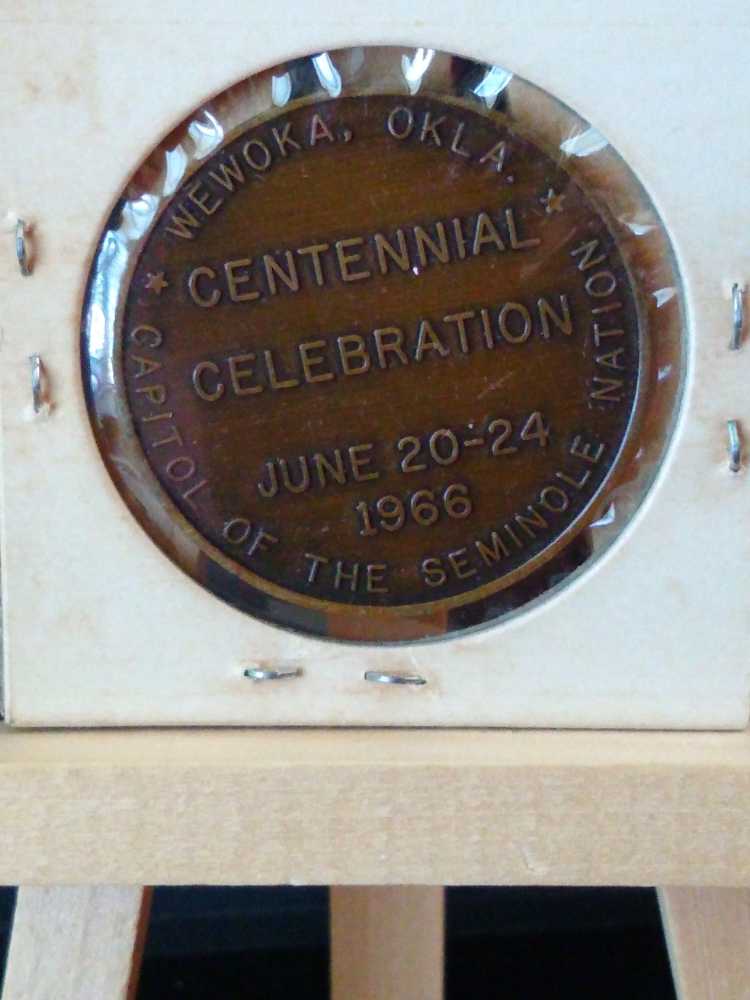 Medal Wewoka Centennial   coin collectible - Main Image 2