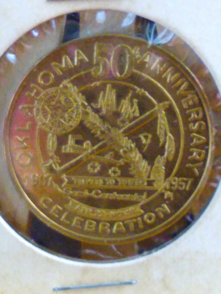 Medal Oklahoma Semi Centennial Exposition   coin collectible - Main Image 2