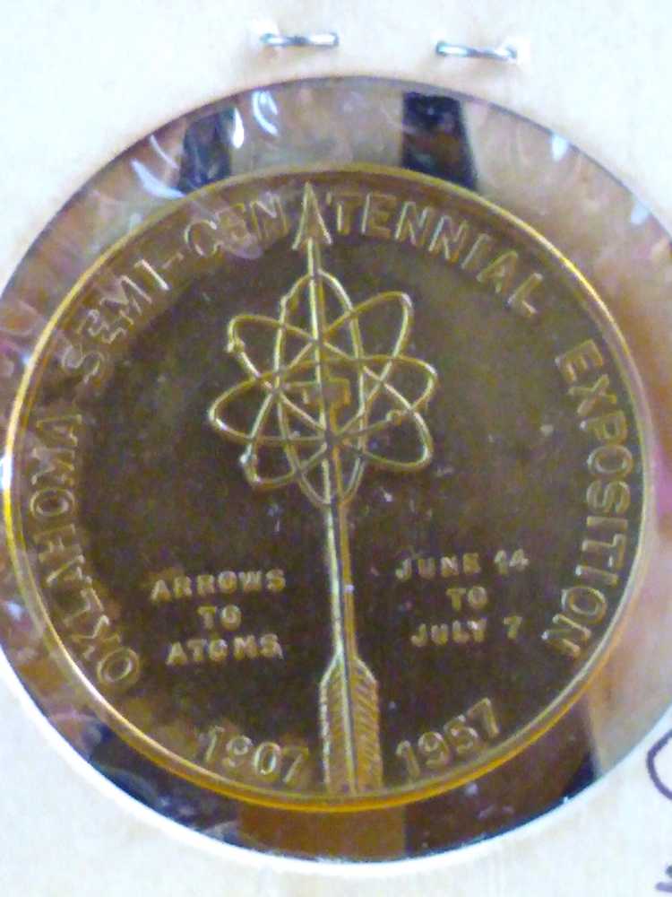 Medal Oklahoma Semi Centennial Exposition   coin collectible - Main Image 3