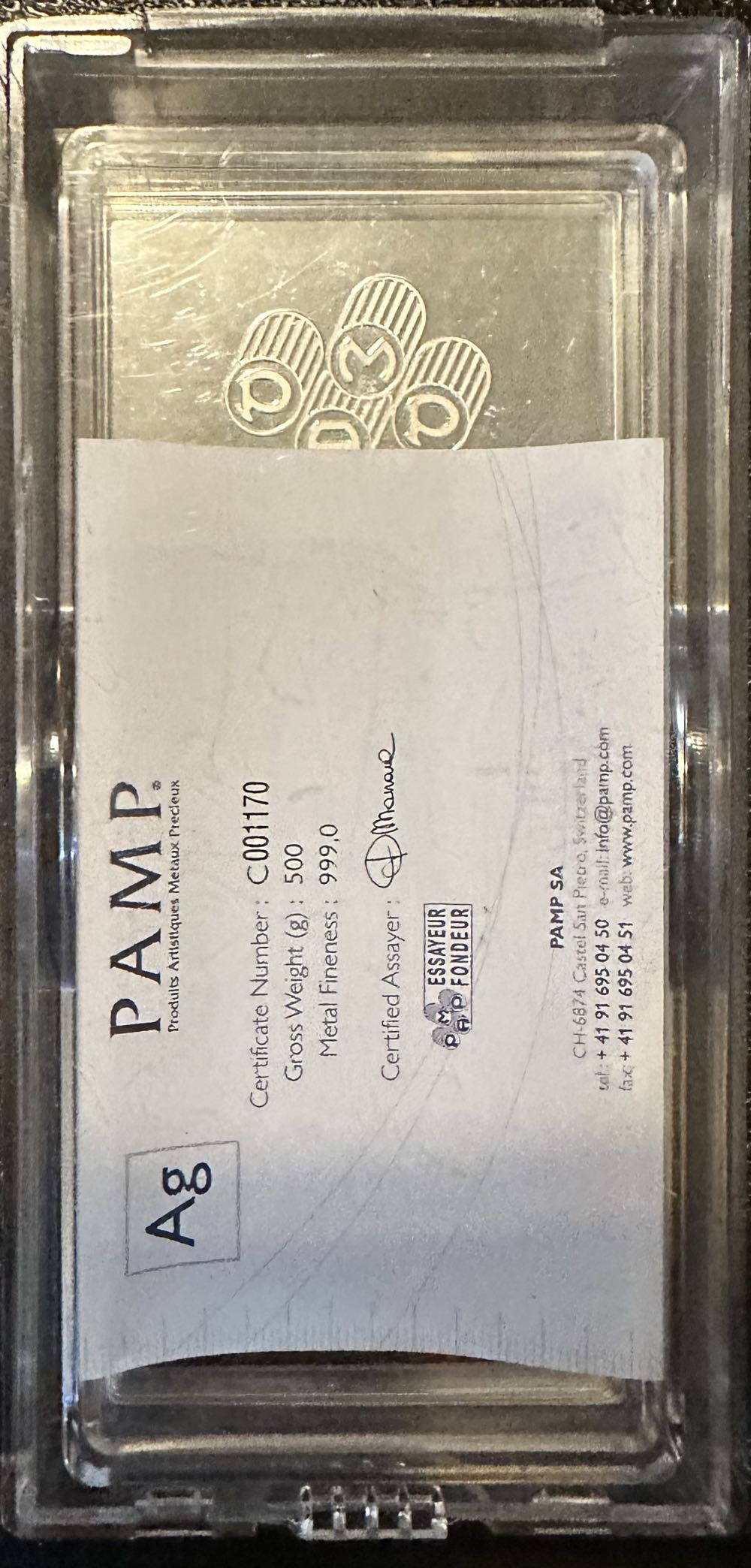 Pamp Suisse 500g Silver  coin collectible - Main Image 2