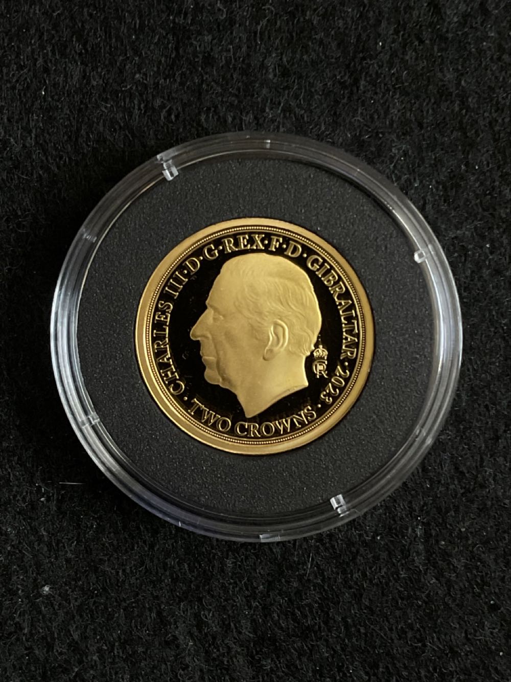 King Charles III Coronation The Coronation Chair Gold Two Crown  coin collectible - Main Image 2