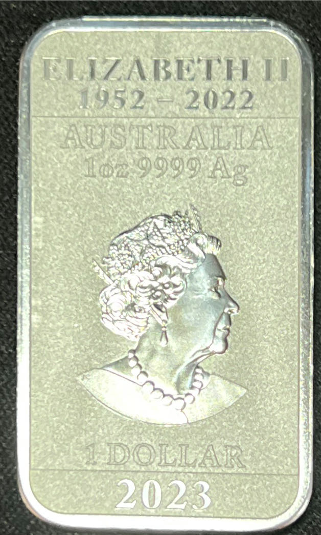Australia Dragon Silver Bar - 2023 1 Oz  coin collectible - Main Image 1