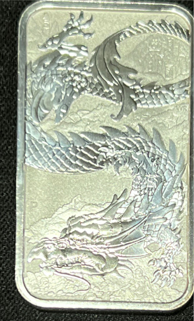 Australia Dragon Silver Bar - 2023 1 Oz  coin collectible - Main Image 2
