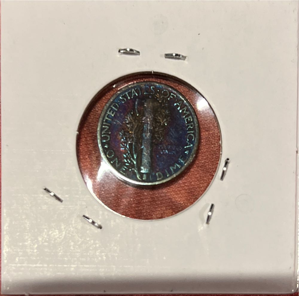 Mercury Dime - 1943 Toned  coin collectible - Main Image 2