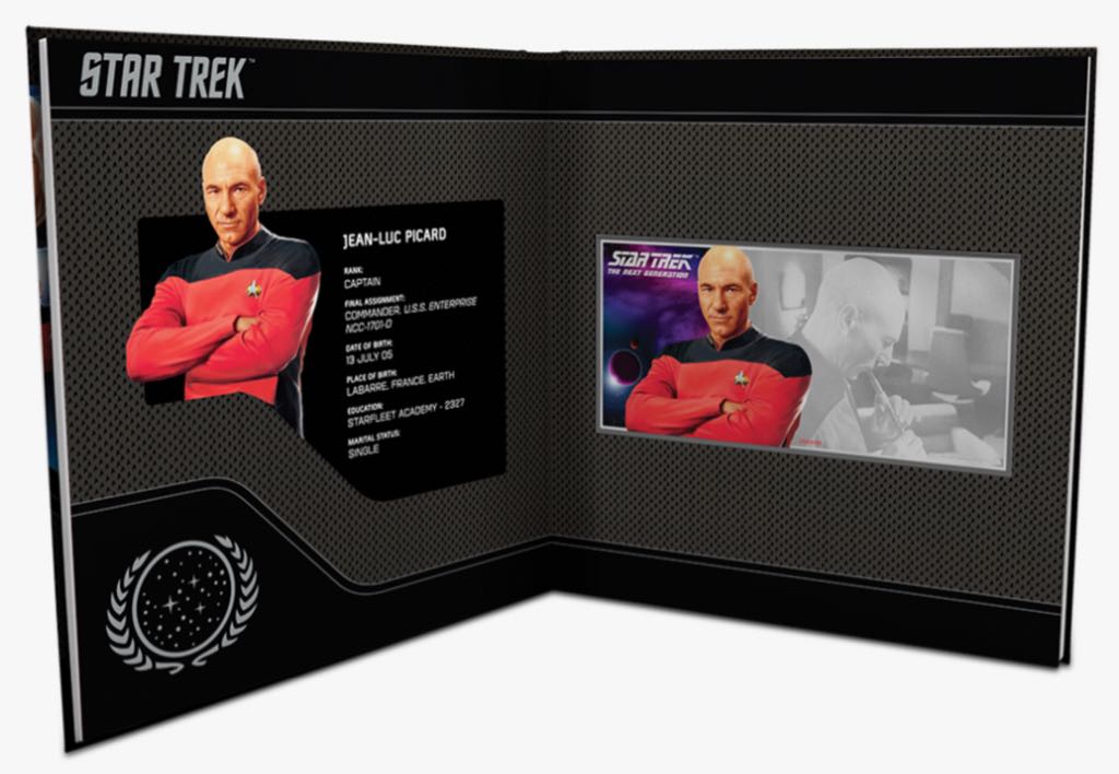 Star Trek: The Next Generation - Jean-Luc Picard 5g Pure Silver Coin Note PLUS Collector’s Album  coin collectible - Main Image 2