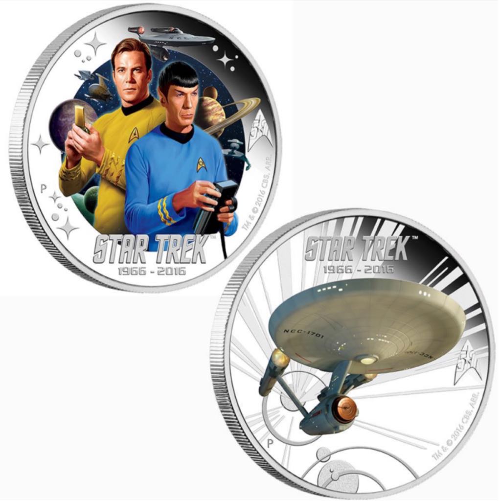 Star Trek: The Original Series - Kirk & Spock & U.S.S. Enterprise 1oz Silver Proof Two-Coin Set  coin collectible - Main Image 2