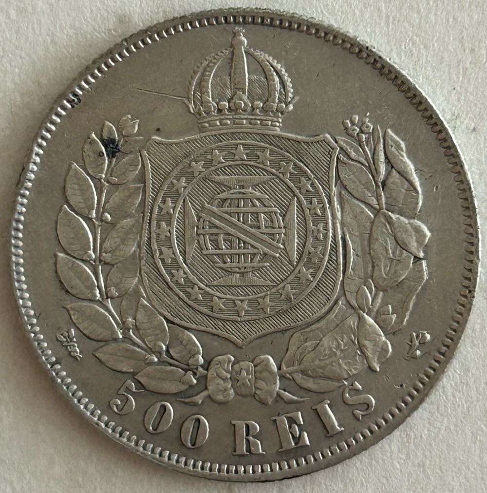 Brazil Império - 500 Réis 1868  coin collectible - Main Image 2