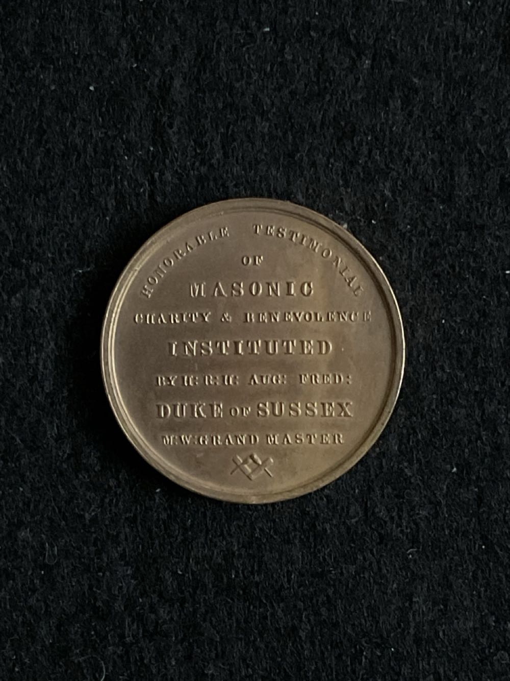 Masonic Charity & Benevolent Institute Medal  coin collectible - Main Image 2