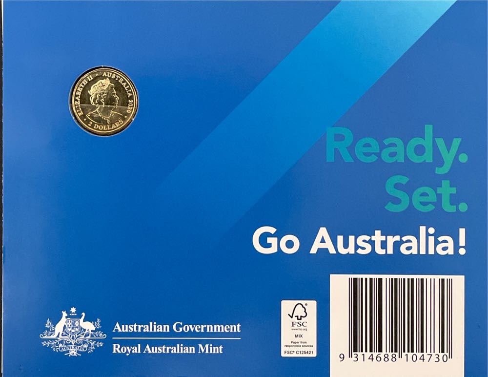 Australia Tokyo Paralympics $2 Tokyo Folder Australian Two Set Dollar Coloured Unc  coin collectible [Barcode 9314688104730] - Main Image 3