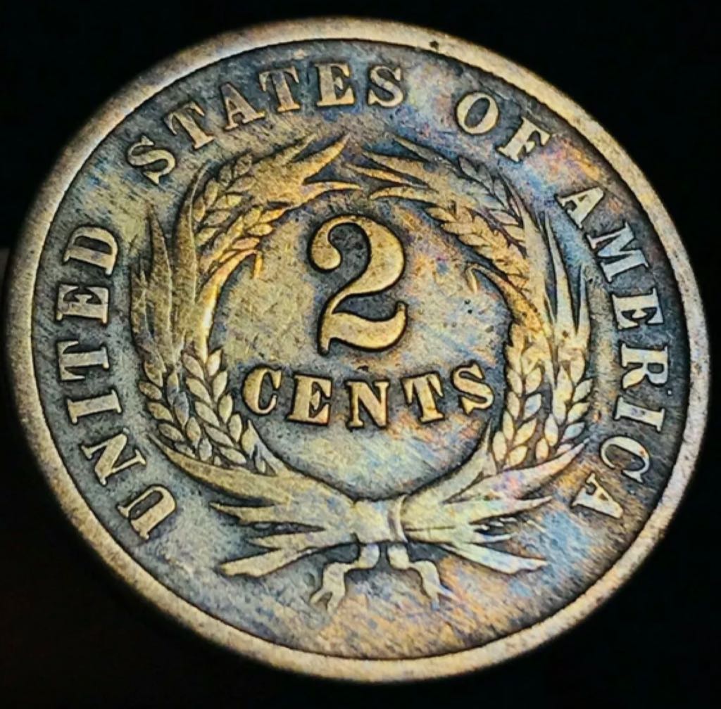 1864 Shield Two Cent  coin collectible - Main Image 2