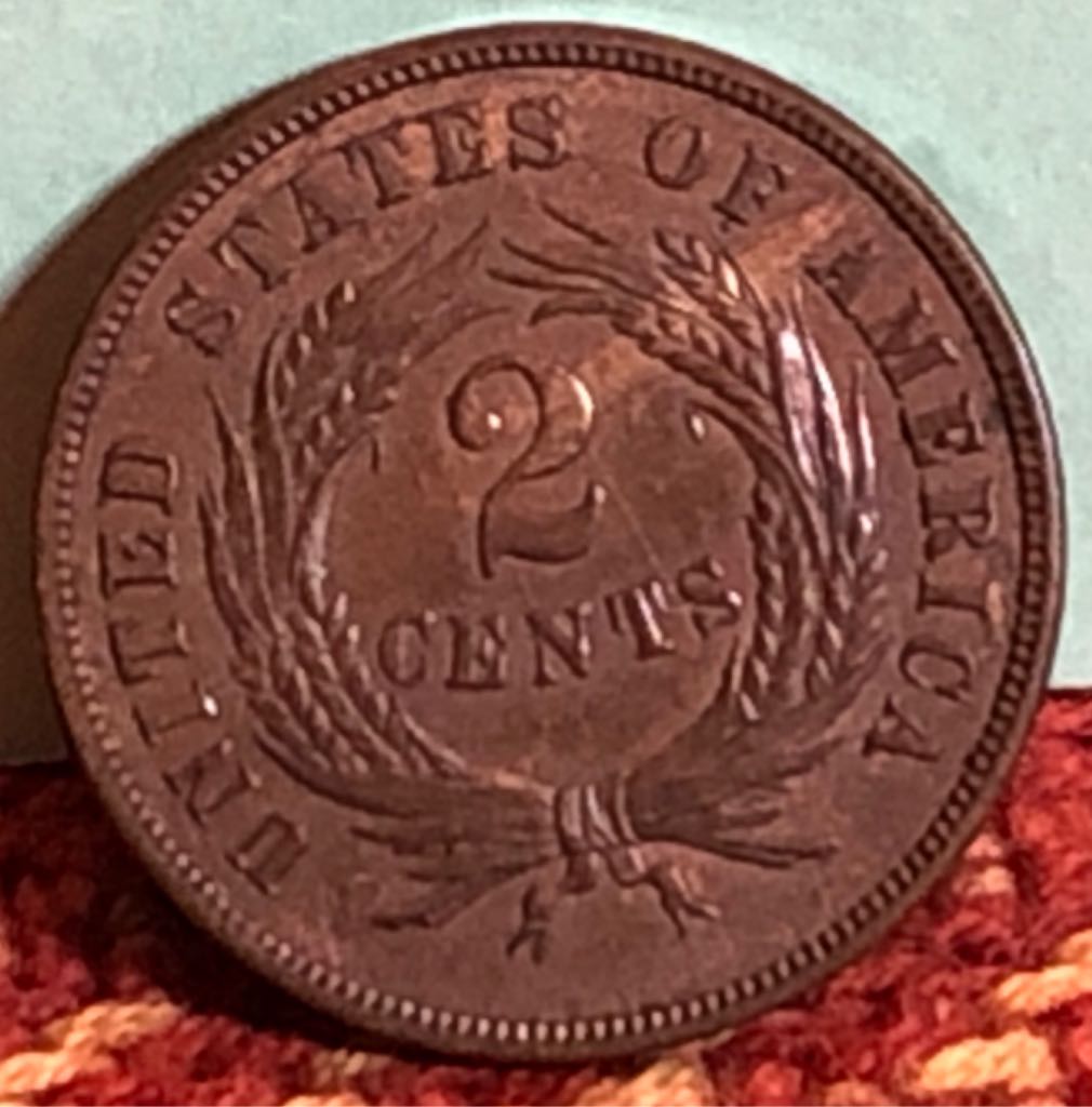1868 Shield Two Cents  coin collectible - Main Image 2
