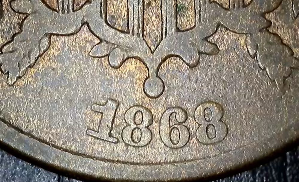 1868 Shield Two Cents  coin collectible - Main Image 3