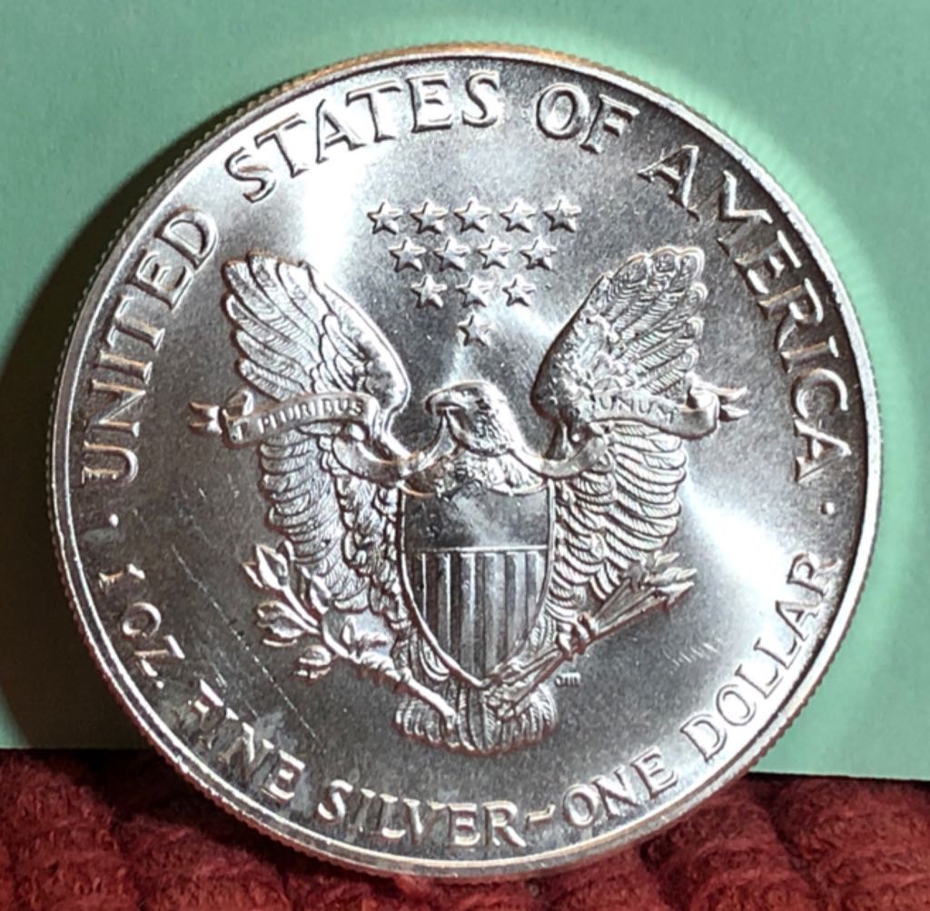 1986 $1 Silver Eagle  coin collectible - Main Image 2