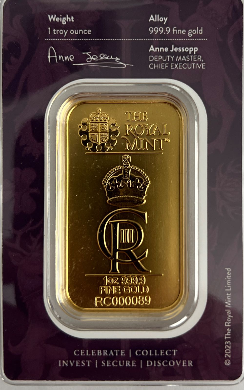 Royal Celebration 1oz Bullion Minted Bar  coin collectible - Main Image 3