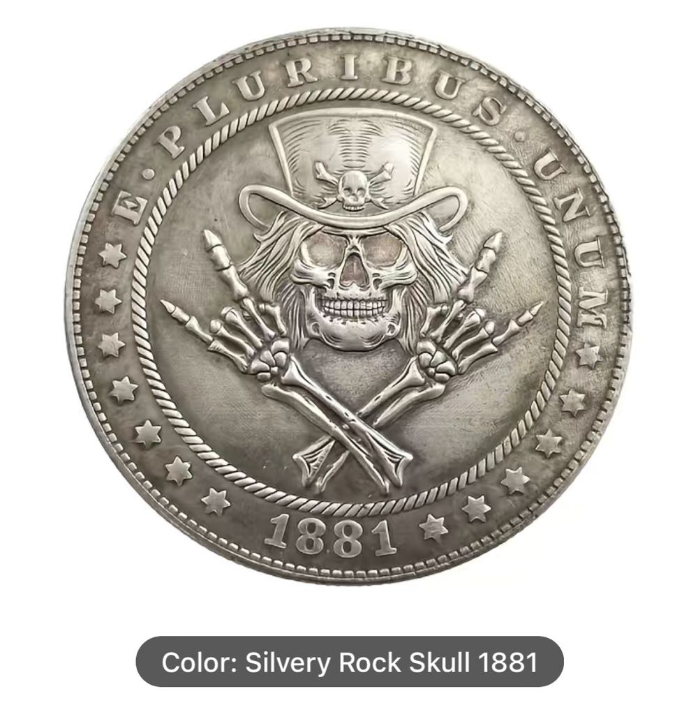 Liberty Rock Skull Top Hat Coin  coin collectible - Main Image 2