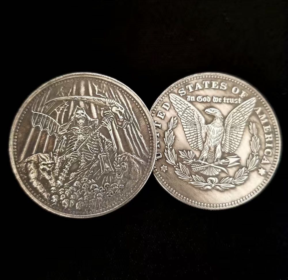 Grim Reaper Scythe Skull Coin  coin collectible - Main Image 3
