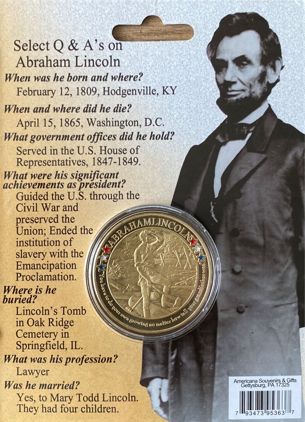 Abraham Lincoln  coin collectible - Main Image 4