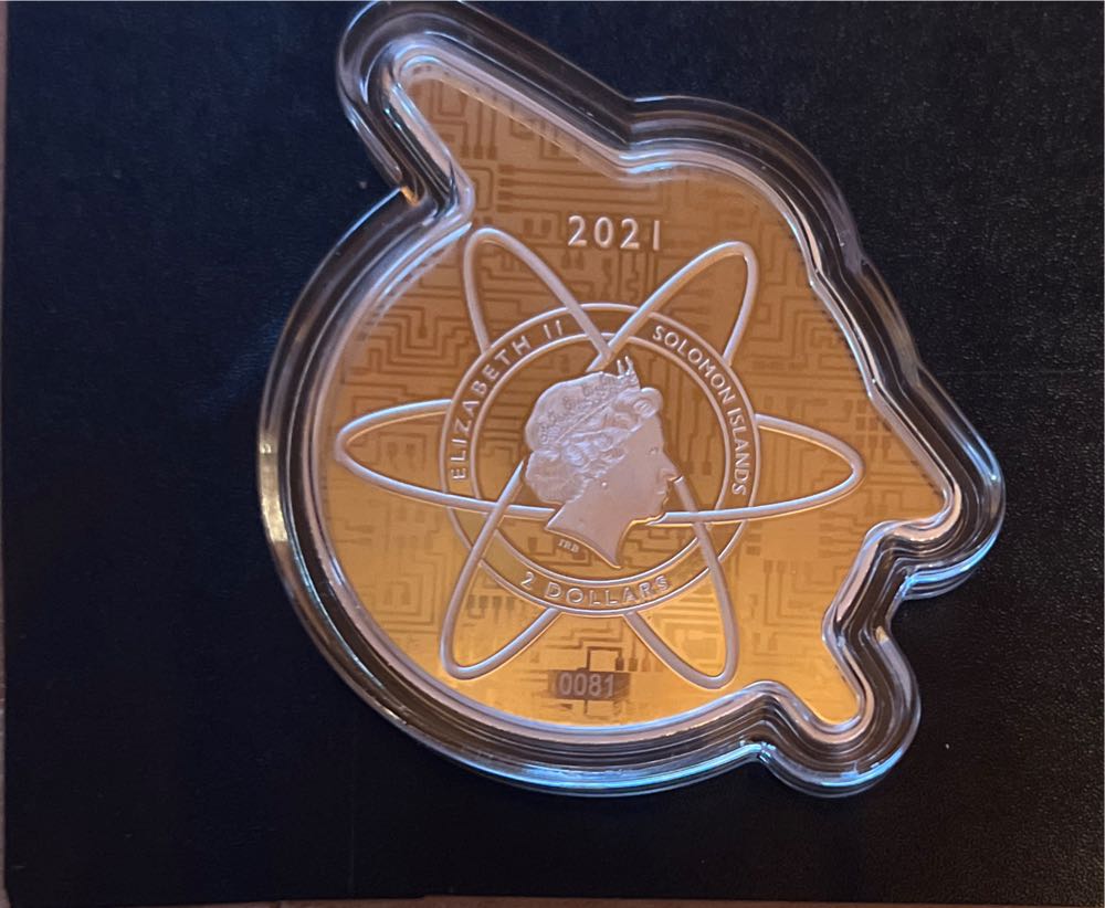 Pamp Solomon Islands Retrofuturism - 2021 1 Oz Colorized  coin collectible - Main Image 2