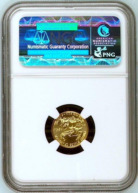 Gold Eagle | 2012 $5 NGC  coin collectible - Main Image 4