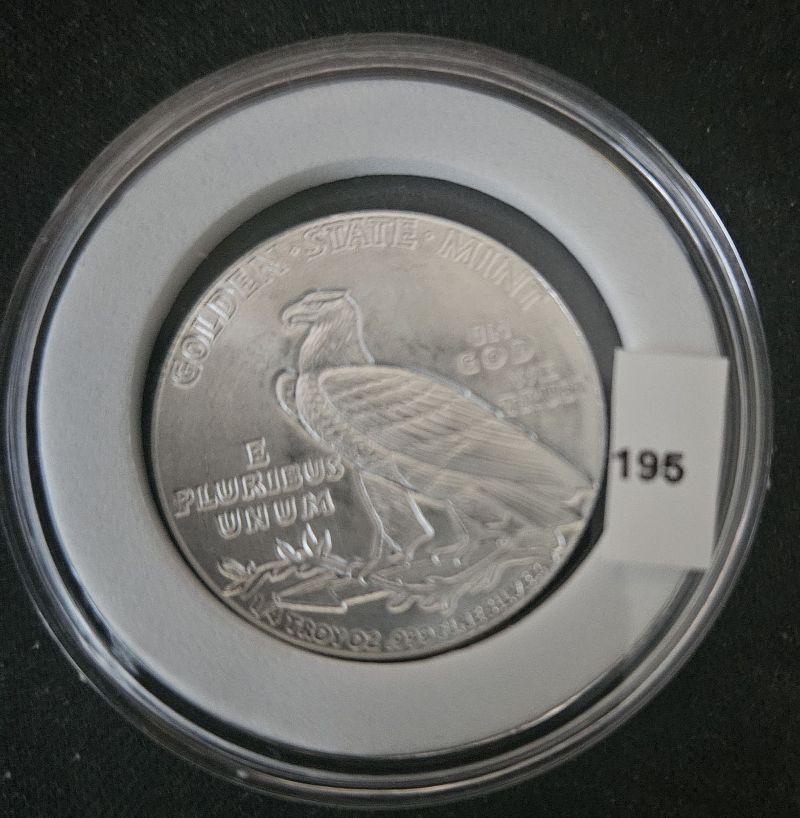Indian head 1/4 oz silver round #195  coin collectible - Main Image 3