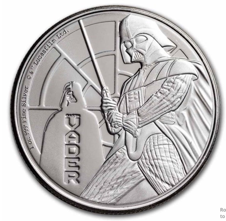 Niue 1 oz Silver 2022 s$2 Star Wars: Darth Vader BU, #161  coin collectible - Main Image 2