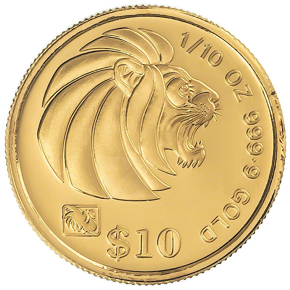 Gold 1990 | $10 Lionhead coin collectible - Main Image 1