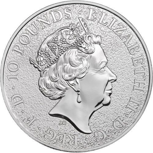 Beasts 2022 | £10 White Greyhound  coin collectible - Main Image 2