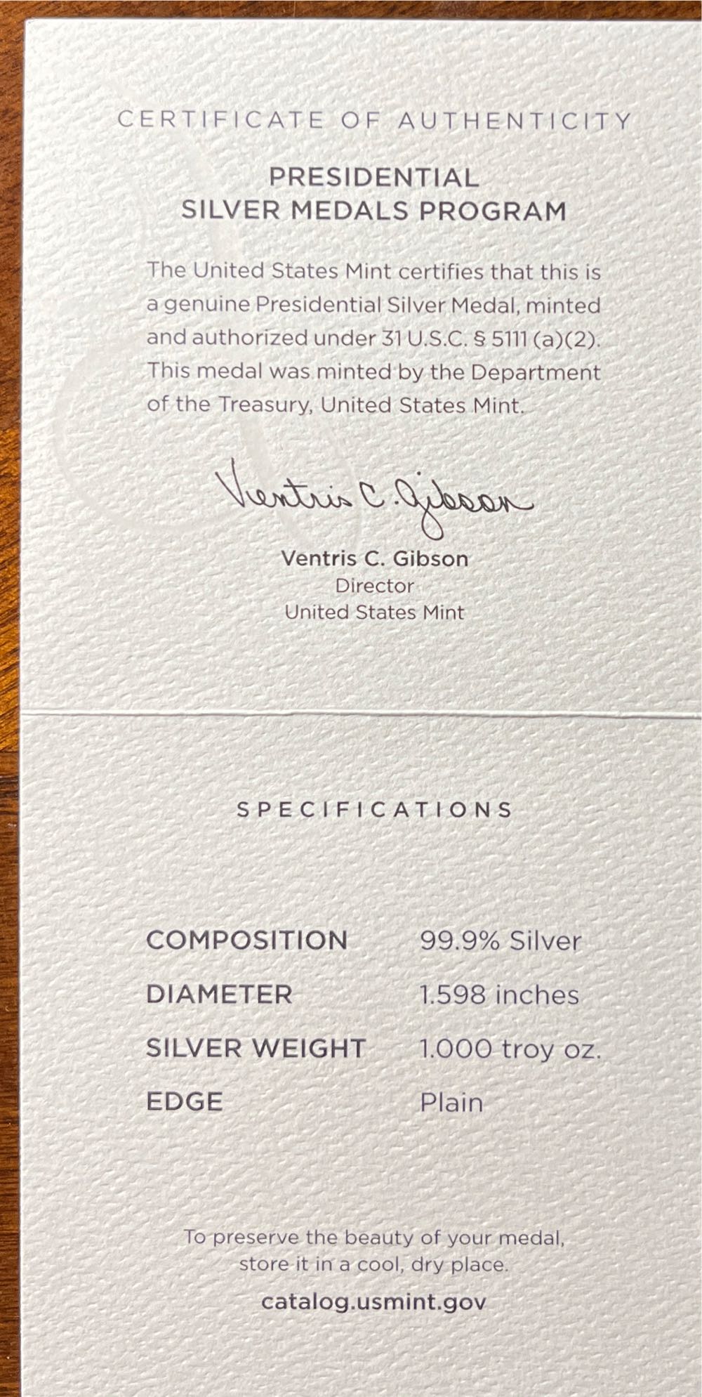 S818 Presidential Silver Medal Ulysses Grant  coin collectible [Barcode 704786261395] - Main Image 3