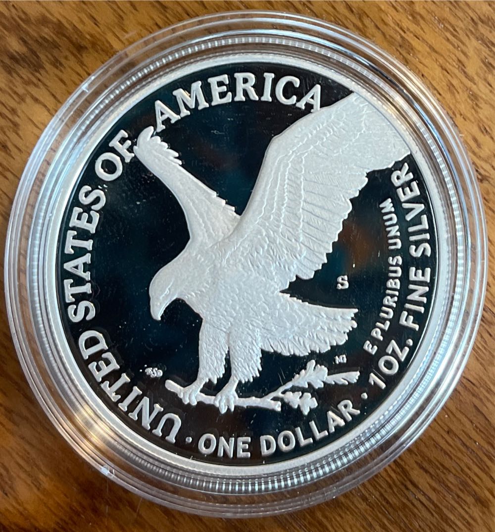 American Eagle 2023-S 1oz Silver Proof (23EM Sticker)  coin collectible [Barcode 704786450843] - Main Image 3