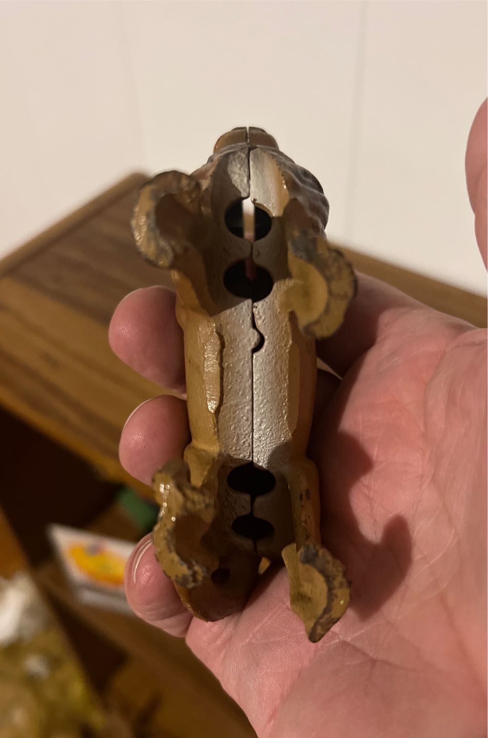 Vintage Style Cast Iron Small Male Lion King Of The Pride Brown Still Piggy Bank  coin collectible - Main Image 3