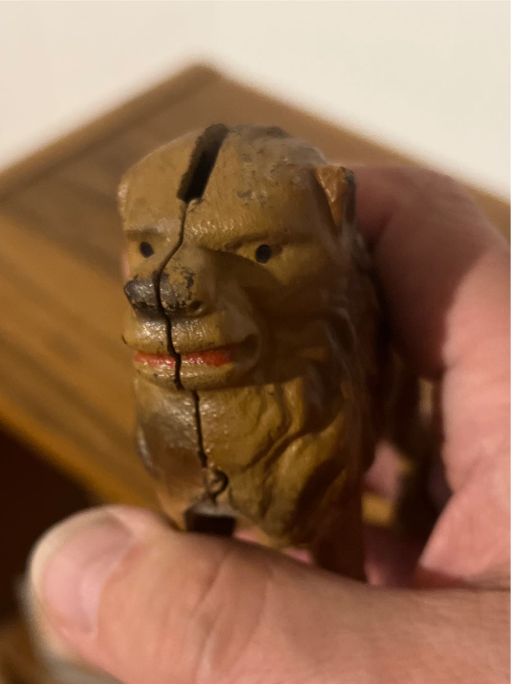 Vintage Style Cast Iron Small Male Lion King Of The Pride Brown Still Piggy Bank  coin collectible - Main Image 4