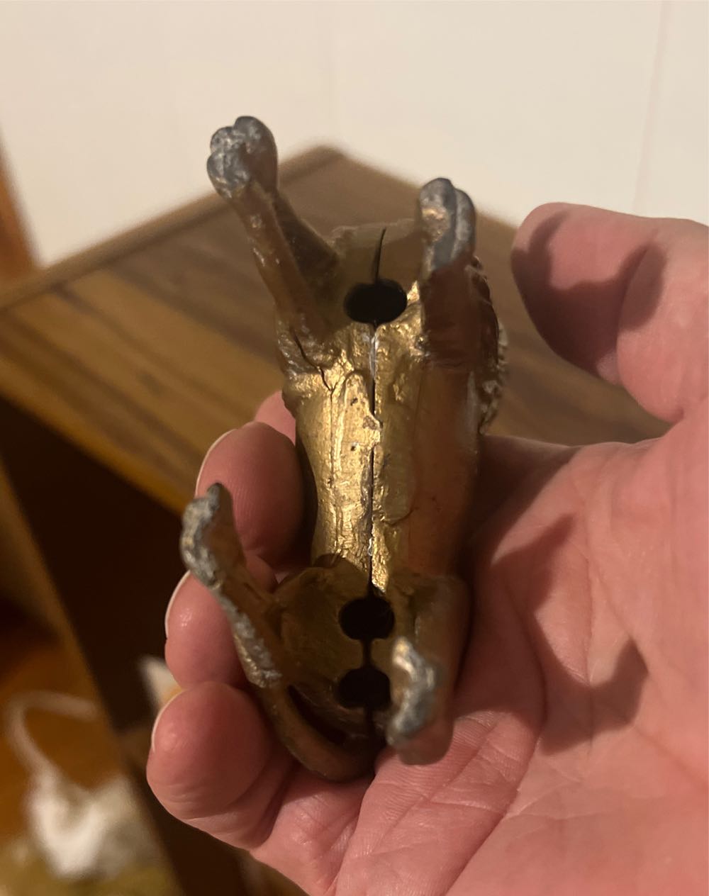 NICE ANTIQUE CAST IRON  MALE LION STILL BANK, ORIGINAL PAINT & SCREW  coin collectible - Main Image 4