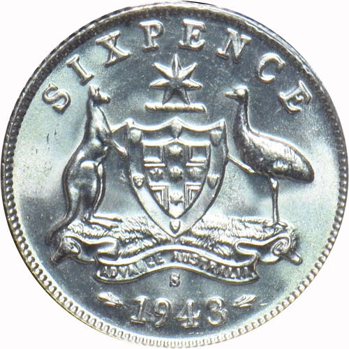 6p 1943D | George VI NGC  coin collectible - Main Image 2