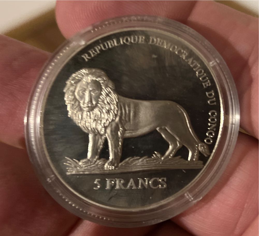 5 FRANCS REPUBLIQUE DEMOCRATIQUE DU CONGO  coin collectible - Main Image 3