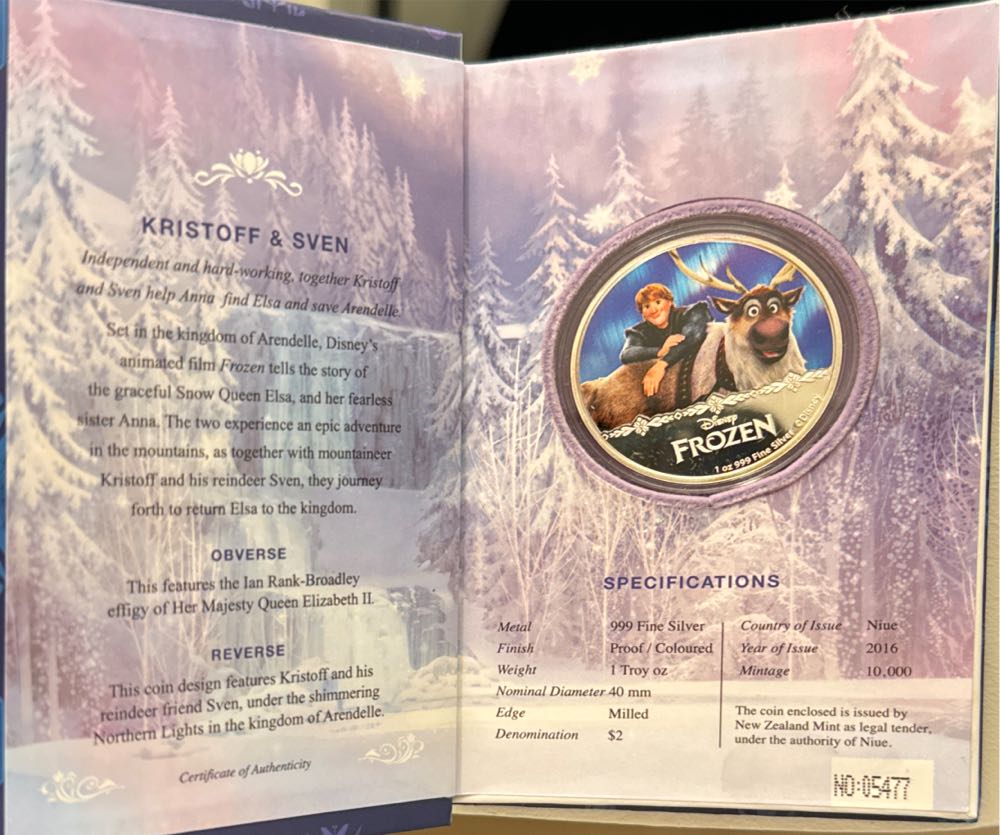 Kristie & Sven - Disney Frozen Set 1 Oz Silver Coin  coin collectible - Main Image 2