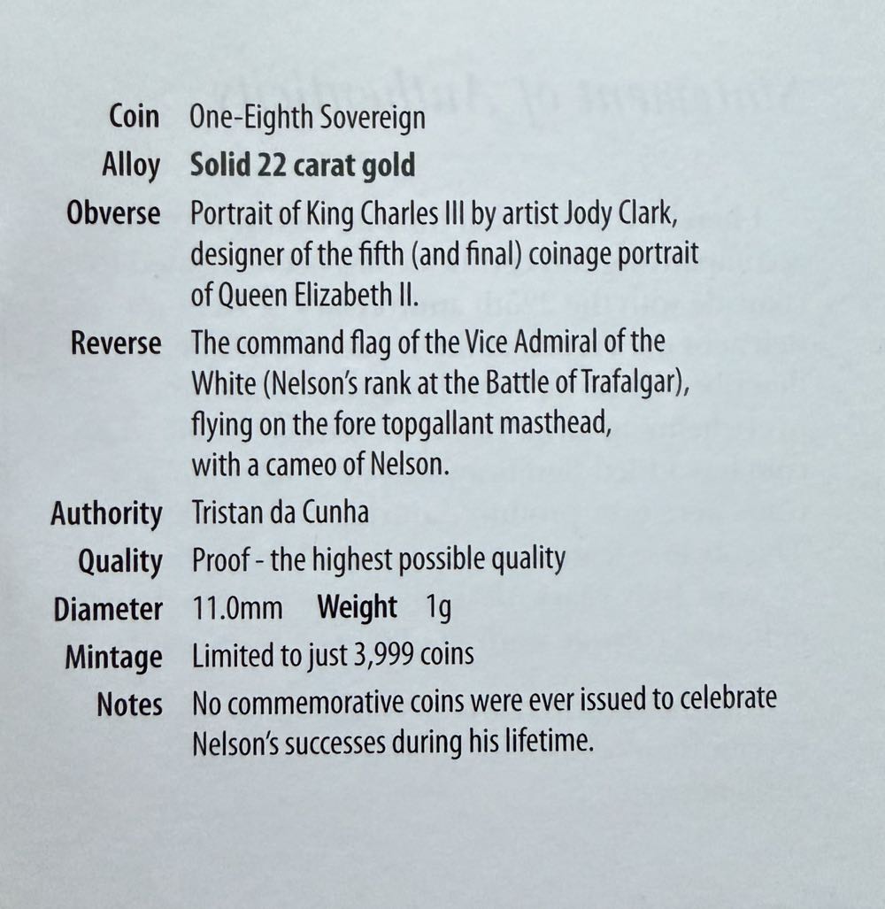 2023 Lord Nelson Tribute  coin collectible - Main Image 4